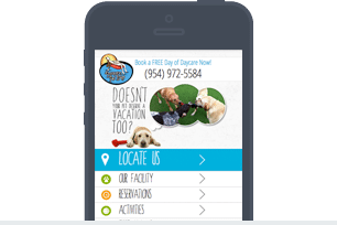 Mobile Screen view of pompano pet website - Exults Mobile Friendly Websites