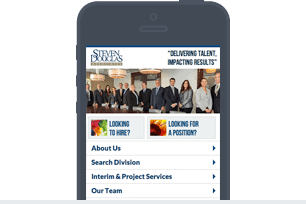 Mobile Screen view of steven douglas website - Exults Website Design