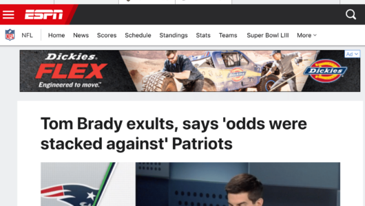 Tom Brady exults, says odds were stacked against the patriots 1