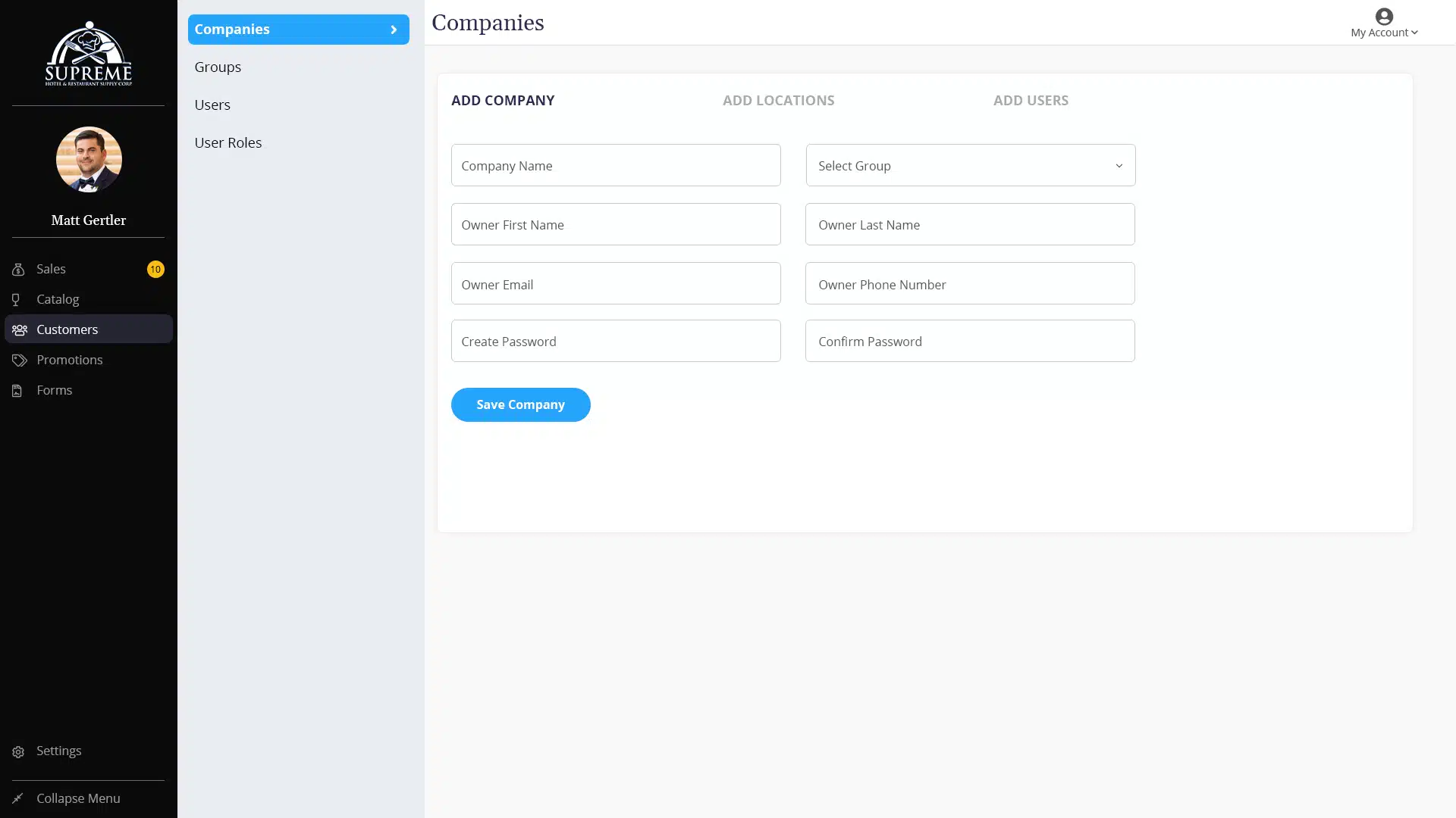 Customer Specific Pricing Dashboard