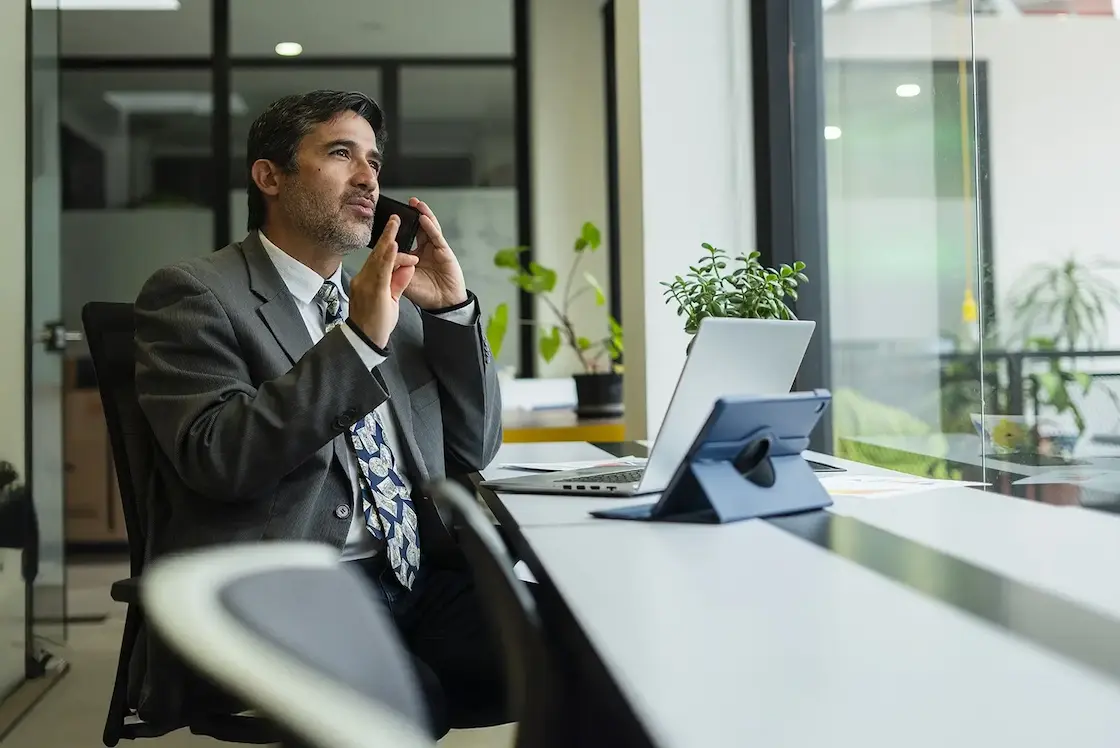 Business Man with Phone