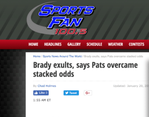 Brady exults says pats overcame stacked odds