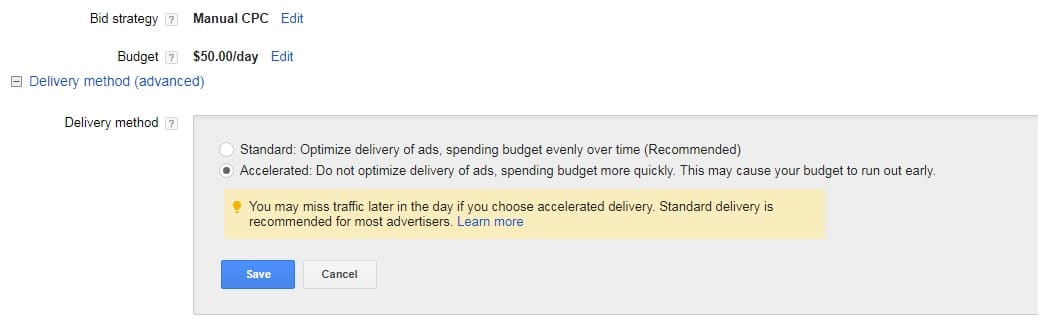 Image about delivery method google adwords
