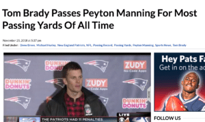 Tom Brady passes Peyton Manning