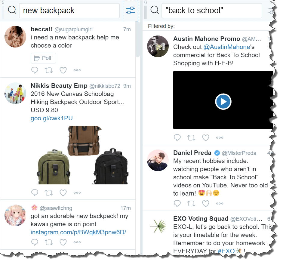 using tweetdeck