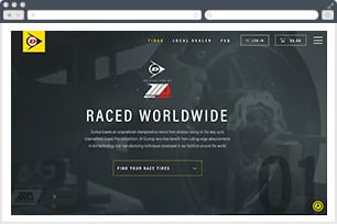 Dunlop Racing Tires Ecommerce Website
