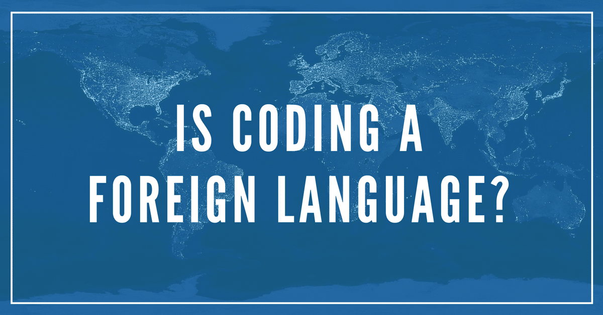 Is Coding a Foreign Language?