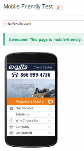 exults - mobile site