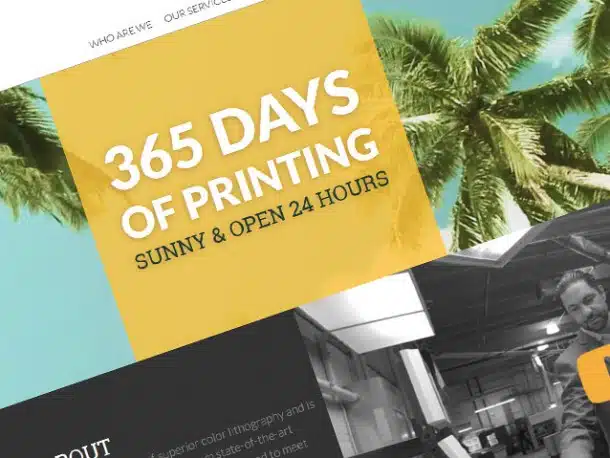 Poster of Solo printing website